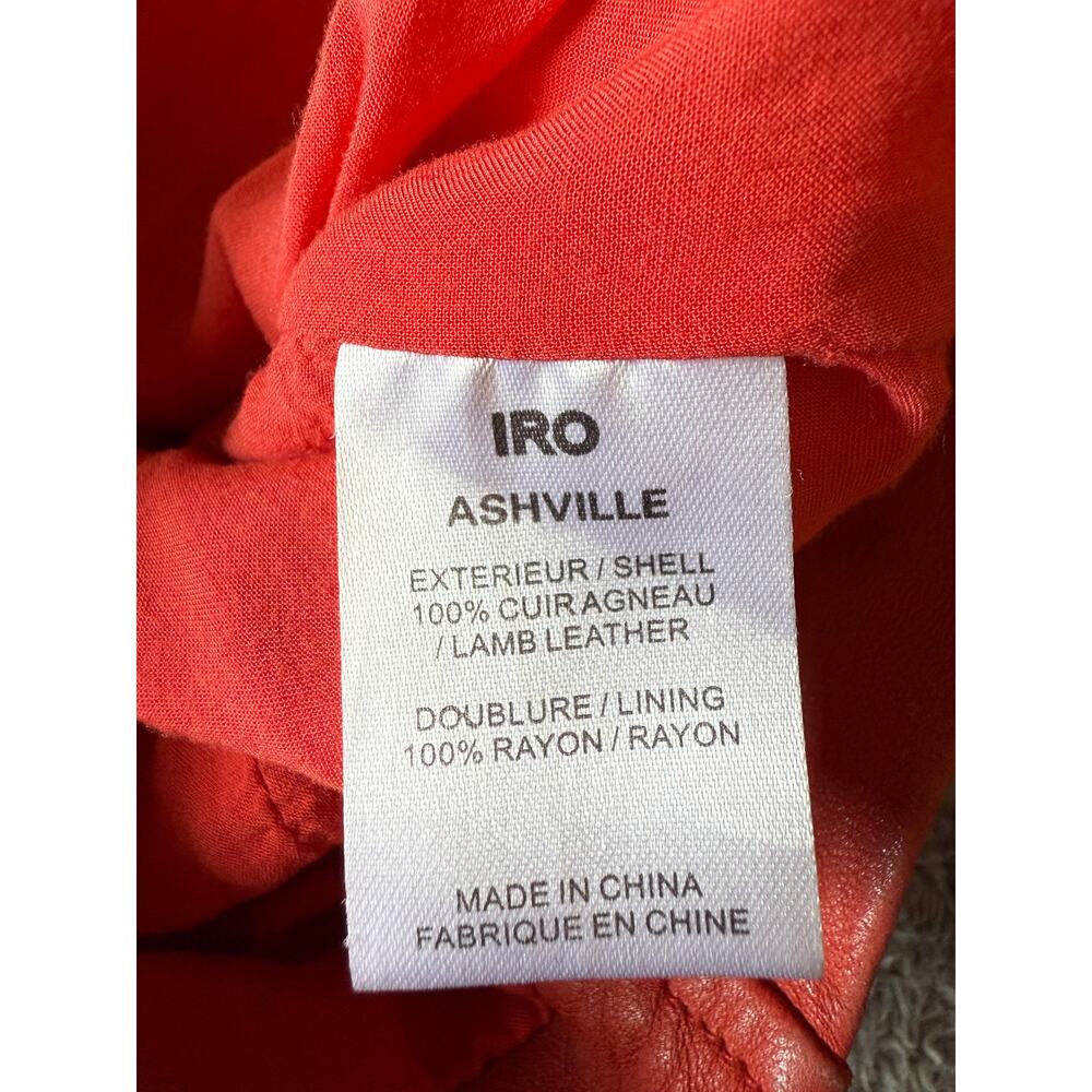 IRO Ashville Lambskin Leather Jacket $1200 size 0 - Picture 6 of 11